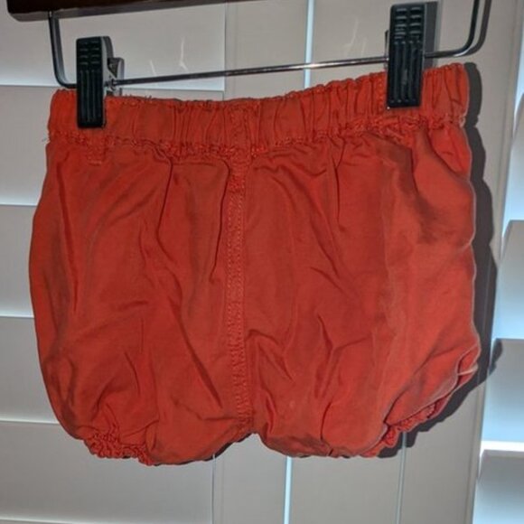 Mayoral Tangerine Elastic Waist leg Bubble Girls Solid Pleated Front Shorts 18M - Picture 3 of 3